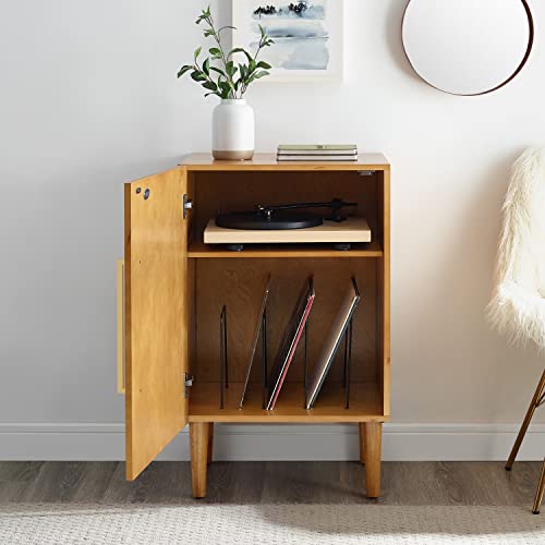 Crosley Furniture Everett Record Player Stand with Storage for Vinyl Records, Acorn Crosley Furniture
