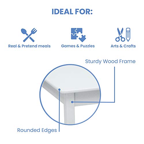 Delta Children MySize Kids Wood Table and Chair Set (2 Chairs Included) - Ideal for Arts & Crafts, Snack Time, & More - Greenguard Gold Certified, Delta Children