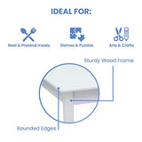 Delta Children MySize Kids Wood Table and Chair Set (2 Chairs Included) - Ideal for Arts & Crafts, Snack Time, & More - Greenguard Gold Certified, Delta Children