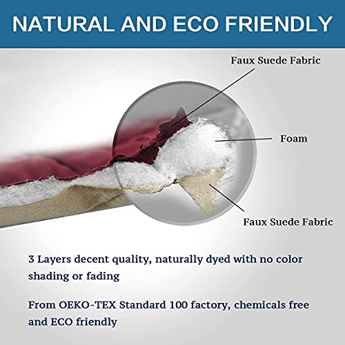 H.VERSAILTEX Futon Cover Reversible Sofa Slipcover Furniture Protector Water Resistant 2 Inch Wide Elastic Straps Sofa Bed Pets Kids Dog Cat Fit Sitting Width Up to 70"(Futon, Red/Tan) H.VERSAILTEX