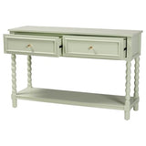 Bali & pari Karnia Console Table with Spindle Legs - 2-Drawer Accent Table with Turned Detailing and Open Shelf Storage for Living Room, Hallway, or Bedroom bali & pari