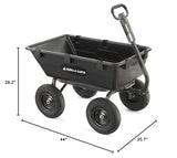 Gorilla Carts Heavy Duty Yard Dump Cart, Lawn and Garden Wagon, 1,200 Lb Capacity Gorilla Carts