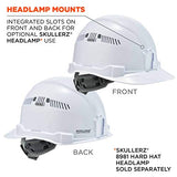 Ergodyne - 60144 Vented Hard Hat Cap Style, Ratchet Suspension, Class C, Skullerz 8972,White Ergodyne