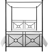 Crosley Furniture Montgomery Canopy Bed Set, Black, Queen Crosley Furniture