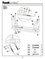 Powell Company Kraven Dining Bench, Hazelnut 60"L x 16"W x 20.25"H Powell