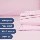 Full Size 4 Piece Sheet Set - Comfy Breathable & Cooling Bed Sheets Set - Hotel Luxury Bedding for Women, Men, Kids, Teens, Boys & Girls - Deep Pockets, Soft and Wrinkle Free - Oeko-Tex - Light Pink CGK Unlimited