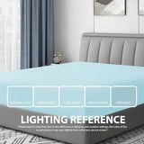 Cathay Home Luxury Wrinkle And Fade Resistant Double Brushed Ultra Soft Microfiber 14-inch Standard Pocket Single Fitted Sheet, Aqua, Twin Cathay Home