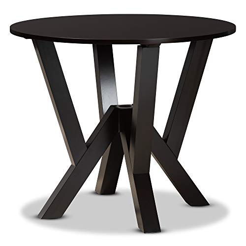Baxton Studio Anise Modern and Contemporary Sand Fabric Upholstered and Dark Brown Finished Wood 5-Piece Dining Set Baxton Studio
