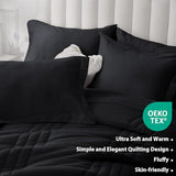 Velorose Queen Comforter Set Black - Bed in a Bag Queen Size 7 Pieces, Soft Bedding Set for All Seasons, Premium Queen Comforter Set with Comforter, Sheets, Pillowcases & Shams Velorose