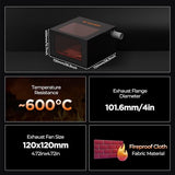 ACMER R20 Laser Engraver Enclosure, Fire-Resistant Protective Cover for Laser Engraving Machines up to 700×700×400 mm, Smoke Ventilation, Noise Reduction, Viewing Window ACMER