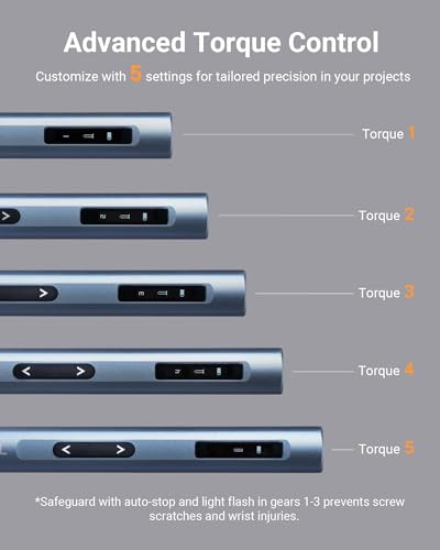 XCOOL Mini Electric Screwdriver, 52-in-1 Precision Electric Screwdriver 400RPM with 5 Torque Settings, 48 Drill Bits, Pry Bar, Led and Tweezers, Electric Precision Screwdriver Kit for Pc Building XCOOL
