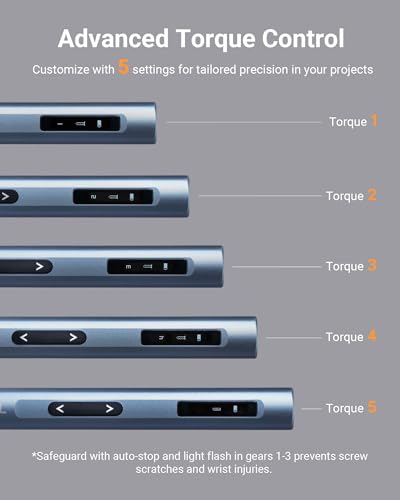XCOOL Mini Electric Screwdriver, 52-in-1 Precision Electric Screwdriver 400RPM with 5 Torque Settings, 48 Drill Bits, Pry Bar, Led and Tweezers, Electric Precision Screwdriver Kit for Pc Buil - WoodArtSupply