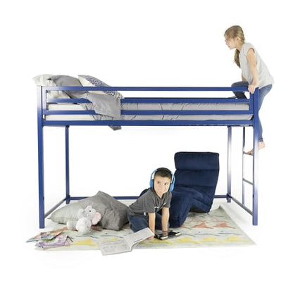 DHP Miles White Metal Junior Twin Loft Bed for Kids - WoodArtSupply