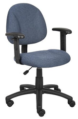 Boss Office Products Perfect Posture Delux Fabric Task Chair with Adjustable Arms in Blue, 250 (B316-BE) Boss Office Products
