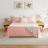 Twin XL Sheet Sets Pink Cooling Single Hypoallergenic Bed Sheets Microfiber Dorm Bedding Wrinkle Free Extra Deep Pocket Sheets & Pillowcases Soft Elegant Comfort Oeko-Tex Summer Bedsheets Yibeizi
