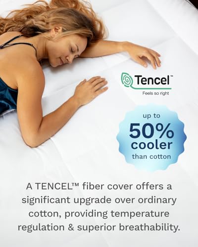 ViscoSoft 4 Inch Pillow Top Memory Foam Mattress Topper Full - Cooling Hybrid Lux Dual Layer Bed Mattress Pad - CertiPur-US Certified ViscoSoft