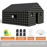 WUHUWOO Inflatable Nightclub 13x10x9 Ft, Black Inflatable Club Tent with 2 Doors and Logo Area, Inflatable Party Tent for Children Adults Birthday Backyard Wedding Rental (Black, 13x10x9 Ft) WUHUWOO