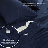 Dreava Twin Sheet Set 3 Piece, 16'' Deep Pocket Fitted Sheets Soft Breathable Microfiber Bed Sheets Luxury Hotel Bedding with Pillowcse Cooling, Wrinkle Free, Oeko-Tex Certified Bedsheets，Navy Blue Dreava