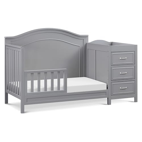 DaVinci Charlie 4-in-1 Convertible Crib and Changer Combo in Grey DaVinci