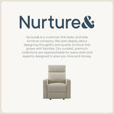 Nurture& The Glider Premium Power Recliner Nursery Glider Chair with Adjustable Head Support | Designed with a Thoughtful Combination of Function and Comfort | Built-in USB Charger (Ivory)