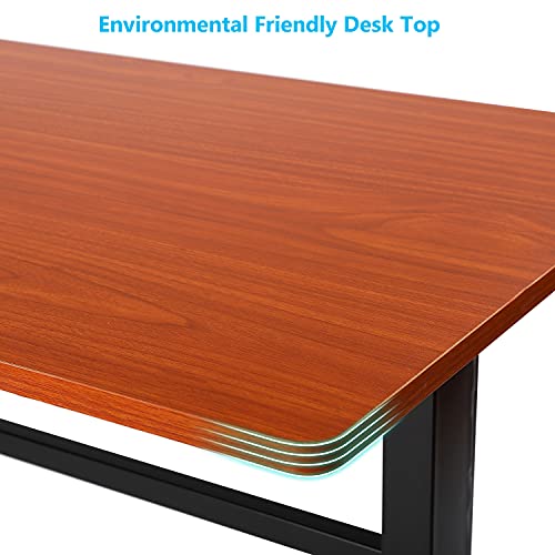 UNICOO Manual Standing Desk Adjustable Height Heavy Duty Game Desk, Crank Adjustable Desk, Adjustable Computer Desk, Manual Stand Up Desk with Headphone Hook,48 x 24 Inches (SYK01-Teak) UNICOO