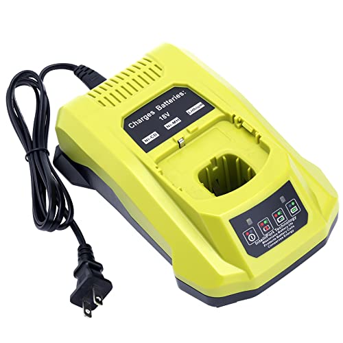Elefly P117 Compatible with Ryobi 18V Battery Charger, Compatible with Ryobi 12V-18V ONE+ Lithium NiCad NiMh Battery P102 P103 P107 P108 P109 P189 P190 PBP002 PBP005 ELEFLY