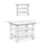 SIMPLIHOME Acadian SOLID WOOD 14 inch wide Rectangle Rustic Contemporary Narrow Side Table in Brunette Brown with Storage, 2 Shelves, for the Living Room and Bedroom SIMPLIHOME