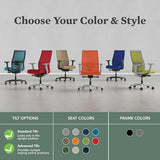 HON Ignition 2.0 Mid Back Task Chair, Advanced Synchro-Tilt Control, Office Chair with Lumbar Support, Height and Width Adjustable Arms, Black Frame, Black HON