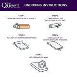 NapQueen 8 Inch Innerspring Full Size Medium Firm Memory Foam Mattress, Bed in a Box White NapQueen