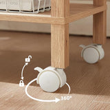 YUFAM 2 Tier Printer Stand with Storage,Under Desk Shelf Printer Table,Small Printer Stand with Wheels,Rolling Printer Cart for Office