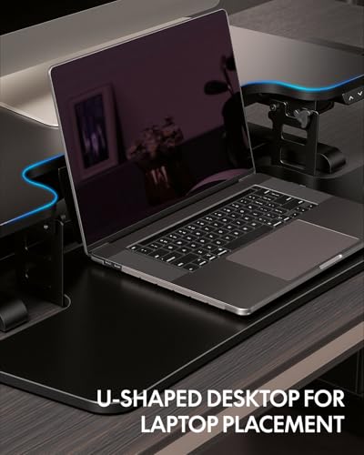 FLEXISPOT 35″ Electric Standing Desk Converter – Motorized Height Adjustable Sit Stand Riser, Fits Dual Monitors & Laptop, Wide Keyboard Tray, Smooth Quiet Lift, Home Office & Workstation Upgrade FLEXISPOT