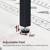 MAHANCRIS Bar Stools, Set of 2 Bar Chairs with Footrest, 2-Piece Dining Stools, 25.8-Inch Height, Rectangular Industrial Bar Stools, Strong Metal Frame, for Dining Room, Kitchen, Black BAHB0101 MAHANCRIS