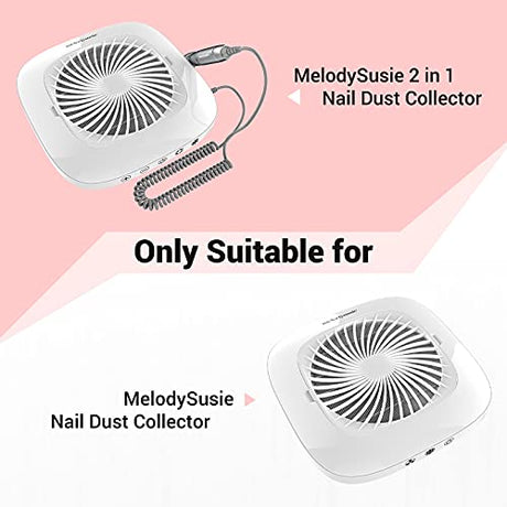 MelodySusie Nail Dust Collector Replacement Filter 6 Pack, Reusable Dust Filter for MelosySusie Nail Dust Collector Vacuum Fan Dust Collector Extractor Electric Dust Suction Machine MelodySusie