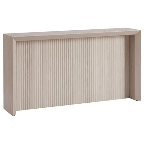 Henn&Hart 56" Fluted Wooden Rectangular Console Table Ribbed Entryway Table, Sofa Table for Entryway, Living Room, Couch, Hallway, or Office, Beech White Henn&Hart