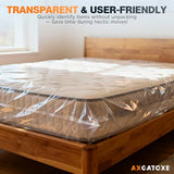 Plastic Mattress Bag for Moving Storage, Waterproof Mattress Cover, Mattress Protector for Moving Supplies - King Size (1.5MIL) Axgatoxe
