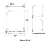 Desk Divider for Students and Desk Privacy Panel. Office Partitions and Ideal Cubicle Light Shield. Frosted Acrylic Clamp-on Desk Partition - 17” W x 18”H Divider VaRoom