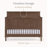 Delta Children Penelope 6-in-1 Convertible Crib - Greenguard Gold Certified, Teak Brown