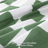 Andency Green Checkered Comforter Full(79x90Inch), Plaid Gingham Buffalo Grid Bedding Comforter Sets for Boys Kids Teens, 3 Pieces Lightweight Microfiber Geometric Preppy Bed Set Andency