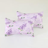 FUYEUN Floral Sheets Sets Queen Size 4 Pcs Flower Fitted Sheets Bedding for Women Girls Purple Lilac Modern Bed Sheets with 1 Flat & 2 Pillowcases FUYEUN