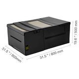 Happybuy Laser Engraver Enclosure, 48 x 31.5 x 19.6", Dual-Direction Viewing, Flame Retardant and Fireproof Protective Cover, with Exhaust Fan and Pipe Happybuy