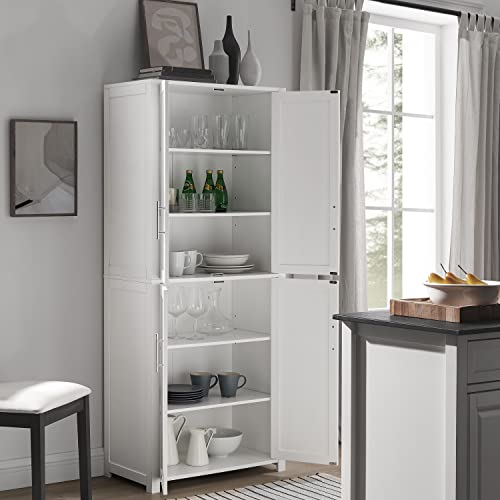 Crosley Furniture Savannah Tall Pantry, White Crosley Furniture