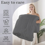BedTreat Down Alternative Full Duvet Insert with Corner Tabs, All Season Quilted Bed Comforter Box-Stitched Full Comforter Grey, Machine Washable Microfiber Bedding BedTreat