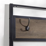 Walker Edison August Modern Farmhouse X Back Hall Tree with Bench, 72 Inch, Grey Wash Walker Edison