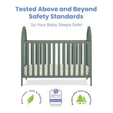 Delta Children Milano 4-in-1 Convertible Crib - Greenguard Gold Certified, Grassy Glen Delta Children