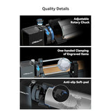 Laser Rotary Roller Pro, Y-axis Rotary Chuck for Creality Series Laser Engraver, Suitable for Engraving Cylindrical Objects, Rotary Kit Includes M6 Raiser for Falcon A1, Professional Goggles BOEICA