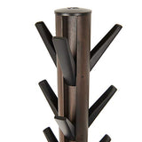 Umbra Flapper Coat Rack, Clothing Hanger, Umbrella Holder, and Hat Organizer, Great for Entryway, Black/Walnut (320361-048) Umbra