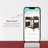 Linon Howell Black Solid Wooden Twin Over Twin Bunk Bed with Ladder Linon