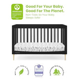 Delta Children Austin Acrylic 4-in-1 Convertible Baby Crib - Greenguard Gold Certified, Midnight Grey/Natural Delta Children