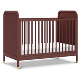 Namesake Brimsley Tambour 3-in-1 Convertible Crib in Crimson, GREENGUARD Gold Certified NAMESAKE