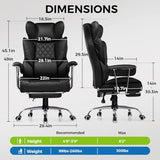GTPLAYER Gaming Chair,Office Chair with Pocket Spring Lumbar Support, Ergonomic Comfortable Wide Office Desk Computer Chair with Outward Fixed Soft Armrests and Footrest (PU Leather, Black) GTPLAYER